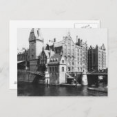 Sicht auf die Speicherstadt Hamburg, c.1910 Postkarte (Vorne/Hinten)