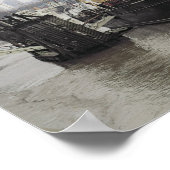 Sicht auf die Themse mit RRS Discovery Poster (Ecke)