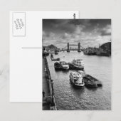 Sicht auf die Themse Postkarte (Vorne/Hinten)
