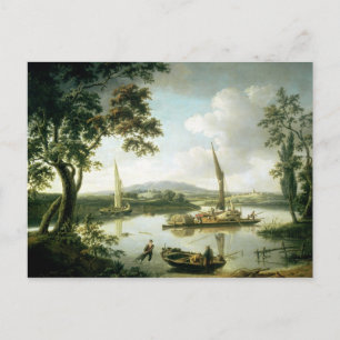 Sicht auf die Themse von der Keen Edge Ferry Postkarte