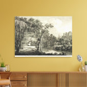 Sicht auf die versteinernde Feder, die gemeinhin a Leinwanddruck (Insitu (Wohnzimmer))