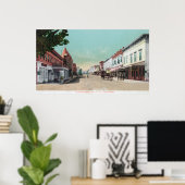 Sicht auf die Vierte Straße, San Rafael, CA Poster (Heimbüro)