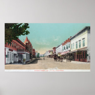 Sicht auf die Vierte Straße, San Rafael, CA Poster