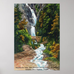 Sicht auf die Wah-Kee-Na-Wasserfälle Poster
