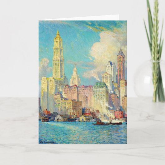 Sicht auf die Wall Street | Colin Campbell Cooper Karte (Vorderseite)