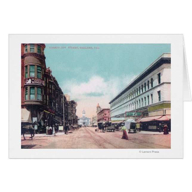 Sicht auf die Washington Street Oakland, CA (Vorderseite (Horizontal))