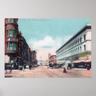 Sicht auf die Washington Street Oakland, CA Poster