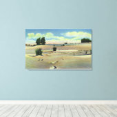 Sicht auf die Wüste Maine Leinwanddruck (Insitu (Holzboden))