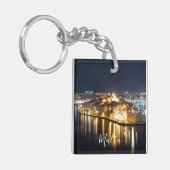 Sicht auf drei Städte in Malta nachts Schlüsselanhänger (Vorderseite links)