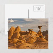 Sicht auf erodierte Gesteinsstühle Postkarte (Vorne/Hinten)
