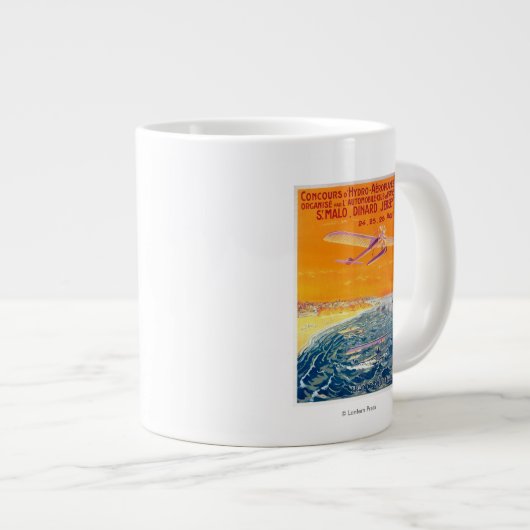 Sicht auf Float-Flugzeuge in Luft- und Wasserplaka Jumbo-Tasse (Vorderseite Rechts)