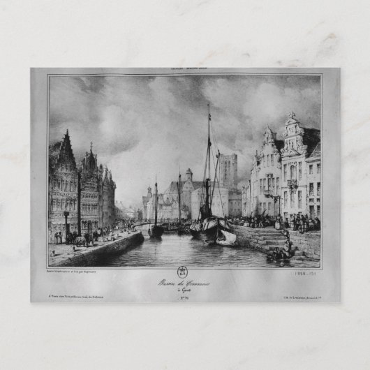 Sicht auf Gent Postkarte (Vorderseite)