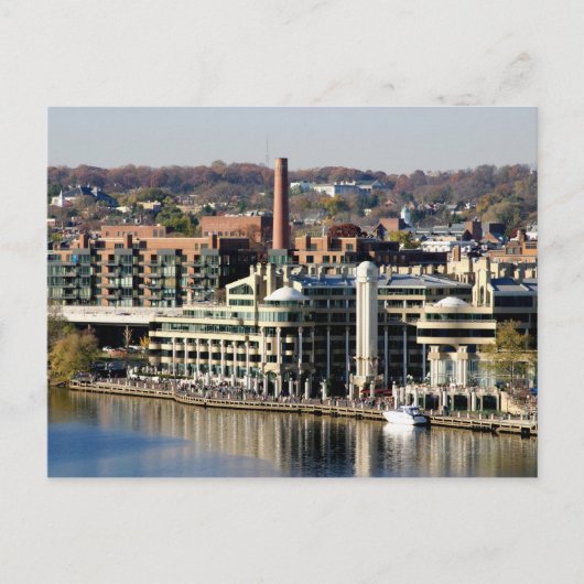 Sicht auf Georgetown und Waterfront-Washington DC Postkarte (Vorderseite)
