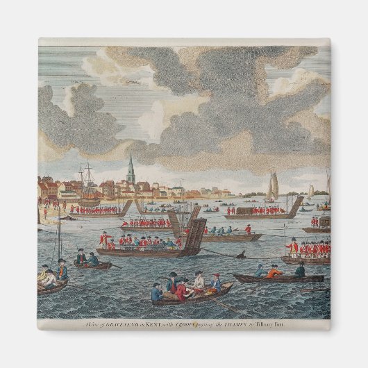 Sicht auf Gravesend mit Truppen Magnet (Vorne)