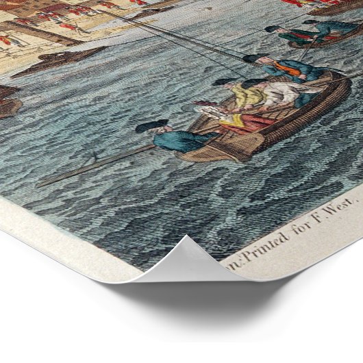 Sicht auf Gravesend mit Truppen Poster (Ecke)