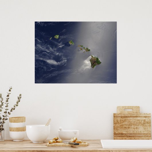 Sicht auf Hawaii aus dem All Poster (Küche)
