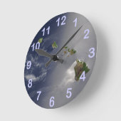 Sicht auf Hawaii aus dem All Runde Wanduhr (Winkel)