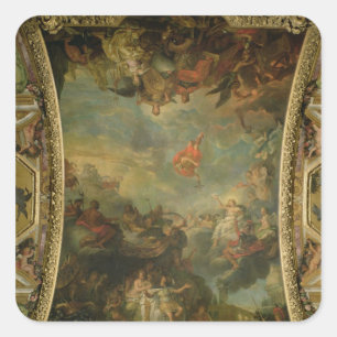 Sicht auf König Ludwig XIV Allein Quadratischer Aufkleber