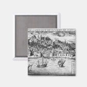 Sicht auf Lissabon Magnet (Vorderseite/Rückseite)