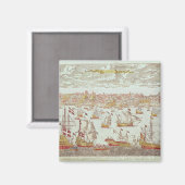 Sicht auf Lissabon Magnet (Vorderseite/Rückseite)