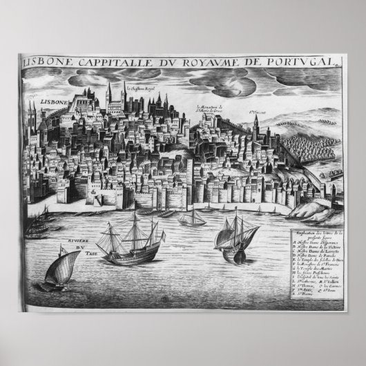 Sicht auf Lissabon Poster (Vorne)