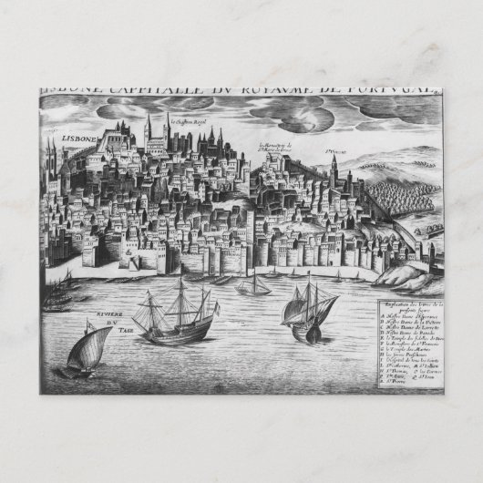 Sicht auf Lissabon Postkarte (Vorderseite)