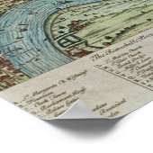 Sicht auf London, c.1560 Poster (Ecke)