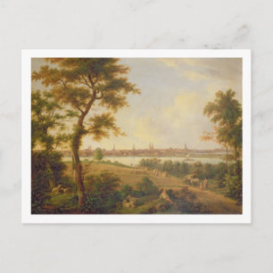 Sicht auf Lubeck, 1869 (Öl auf Leinwand) Postkarte
