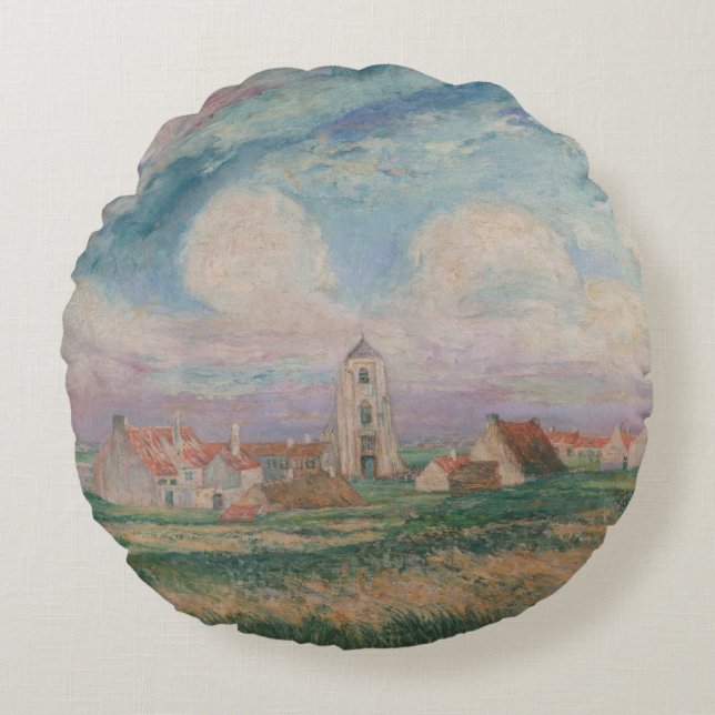 Sicht auf Mariakerke Rundes Kissen (Vorderseite)