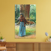 Sicht auf Mary der Yosemite Natives Carry Leinwanddruck (Insitu (Wohnzimmer))