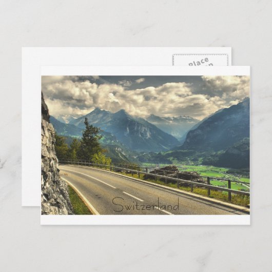 Sicht auf Meiringen Schweiz und Schweizer Alpen Postkarte (Vorne/Hinten)