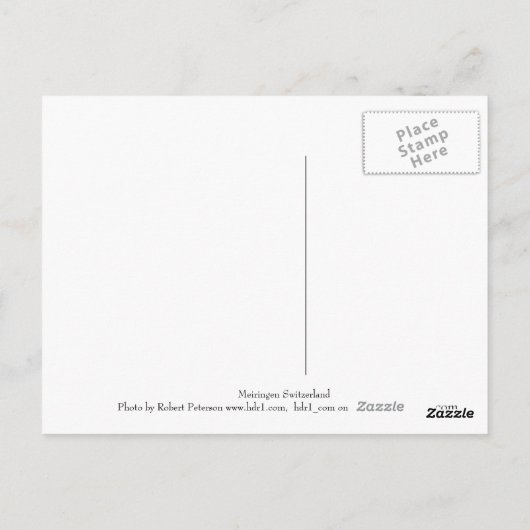 Sicht auf Meiringen Schweiz und Schweizer Alpen Postkarte (Rückseite)