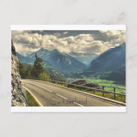 Sicht auf Meiringen Schweiz und Schweizer Alpen Postkarte (Vorderseite)