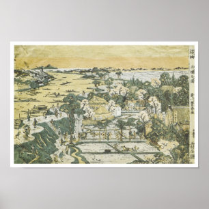 Sicht auf Mimeguri, Toyoharu, 1780 Poster