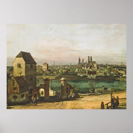 Sicht auf München, c. 1761 (Öl auf Leinwand) Poster (Vorne)