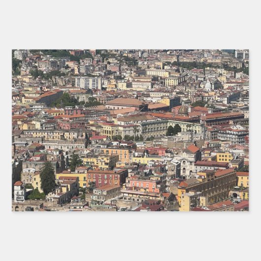 Sicht auf Neapel, Italien Geschenkpapier Set (Vorderseite 3)