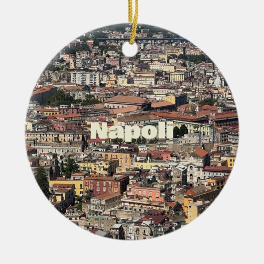 Sicht auf Neapel, Italien Keramik Ornament (Vorne)