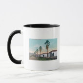 Sicht auf Palm RowCalistoga, CA Tasse (Links)