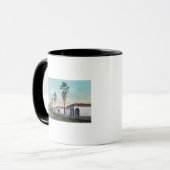 Sicht auf Palm RowCalistoga, CA Tasse (Vorderseite Links)