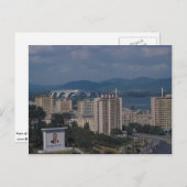 Sicht auf Pjöngjang, Nordkorea Postkarte (Vorne/Hinten)