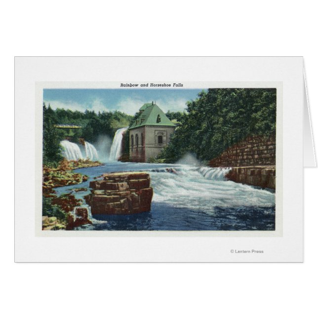 Sicht auf Regenbogen und Horseshoe Falls (Vorderseite (Horizontal))