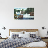 Sicht auf Regenbogen und Horseshoe Falls Leinwanddruck (Insitu (Schlafzimmer))