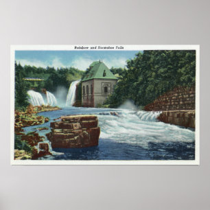 Sicht auf Regenbogen und Horseshoe Falls Poster