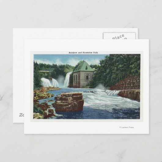 Sicht auf Regenbogen und Horseshoe Falls Postkarte (Vorne/Hinten)