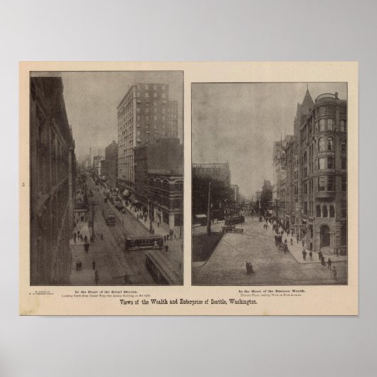 Sicht auf Reichtum, Unternehmen, Seattle, Wash Poster (Vorne)