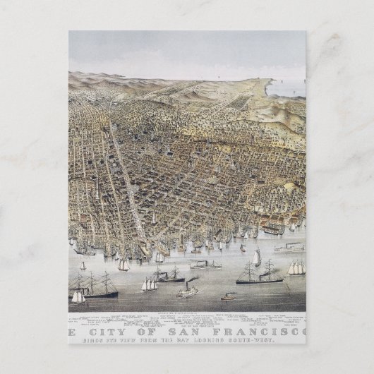 Sicht auf San Francisco, 1878 Postkarte (Vorderseite)