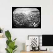 Sicht auf San Francisco Hafen Daguerreotyp 1855 Poster (Heimbüro)