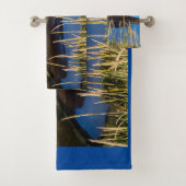 Sicht auf Saudarkrokur und Skagafjordur, Island Badhandtuch Set (Insitu)