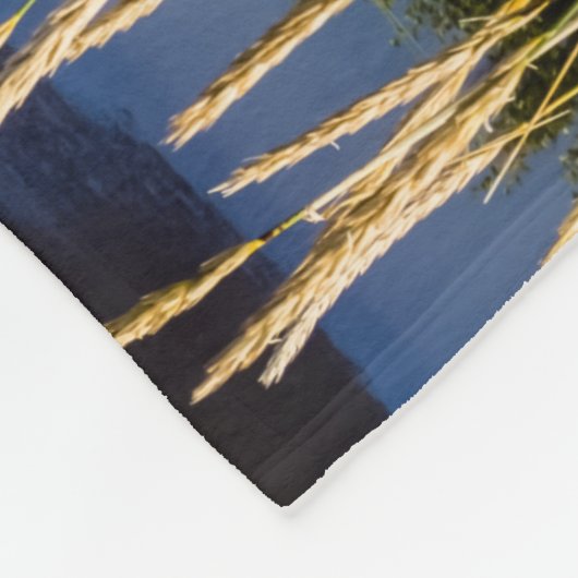 Sicht auf Saudarkrokur und Skagafjordur, Island Fleecedecke (Ecke)