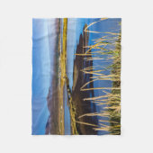 Sicht auf Saudarkrokur und Skagafjordur, Island Fleecedecke (Vorderseite)